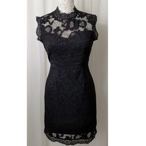 San Souci Black Lace Cocktail Dress New WO Tags